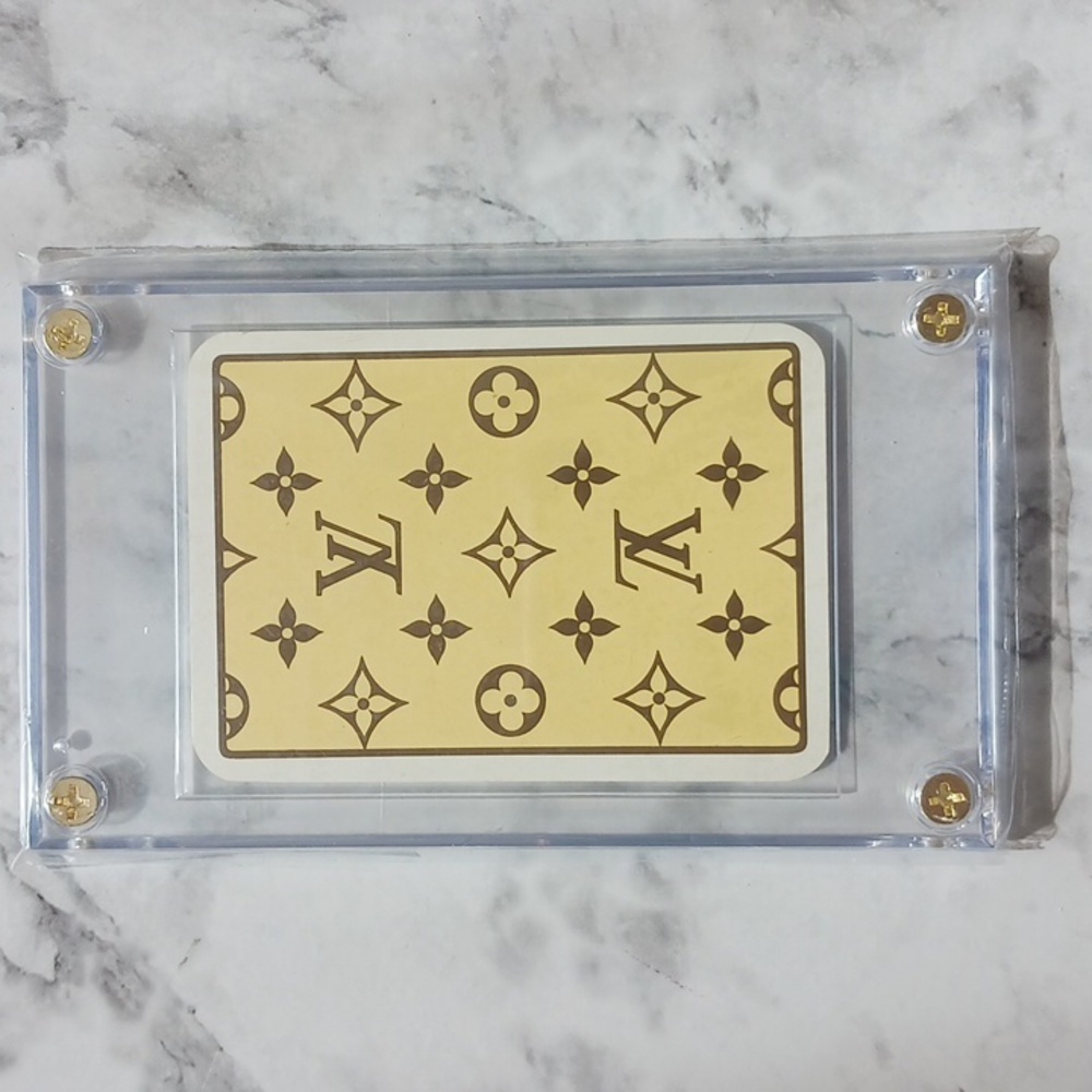 LV Louis Vuitton monogram playing card king of Clubs in acrylic case